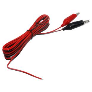 低压12V24V灯带条配件1m3m线上按钮开关电瓶连接夹子线红黑延长线