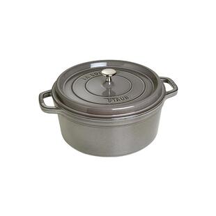 staub珐宝单柄迷你奶锅铸铁锅珐琅锅10cm黑色铂金灰