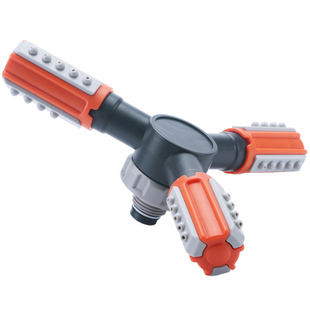 汉轩 园林灌溉喷头配件通水自动旋转喷头喷水器浇花洒水喷头4分