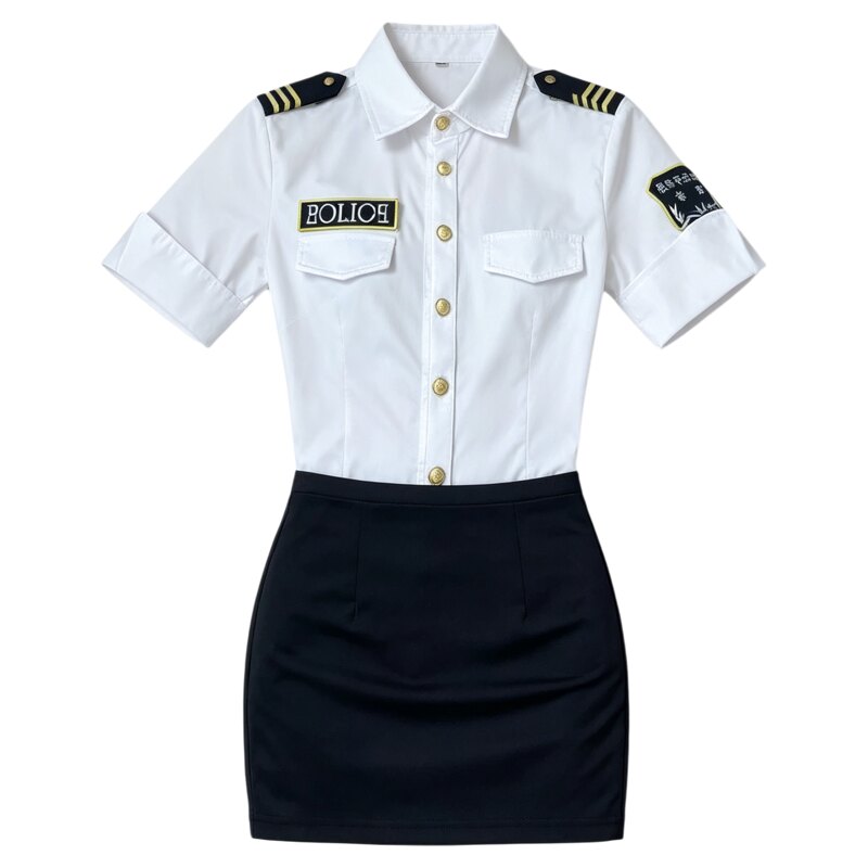 纯欲女警空姐cos服大码套装