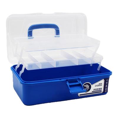 画具美甲积木工具三层收纳箱透明