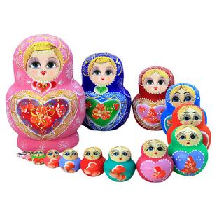 俄罗斯特色15层套娃椴木彩绘哈尔滨满洲里旅游纪念节新年礼物玩具