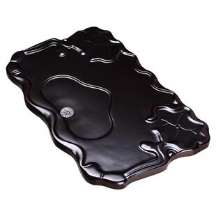 茶盘实木家用大号整块平板茶台科技木茶海排水式功夫茶具托盘木头