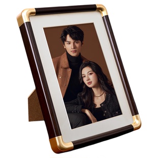 洗照片做成相框摆台相片冲印加打印照片6寸圆角画框a4定制7高级感