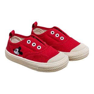 迪士尼儿童帆布鞋2026春季宝宝小白鞋女童布鞋幼童入园室内机能鞋