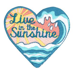 爱心海浪刺绣撕拉魔术贴补丁贴情侣羽绒衣服装饰个性可缝可烫布贴