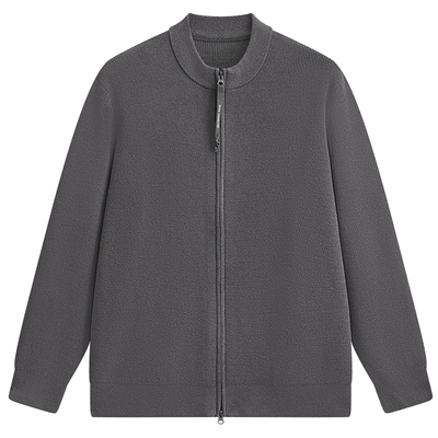 MODE COMMUTER | MC绒感混纺纱线肌理感亲肤圆领开襟线衫