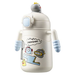 小袋鼠巴布婴儿保温水杯鸭嘴宝宝6个月以上小月龄保温奶瓶吸管杯