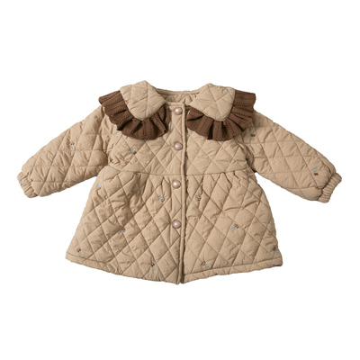 女童棉服冬装2024新款洋气中长款