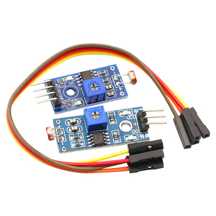 光敏电阻传感器模块亮度光线光电开关检测传感器送杜邦线 3 4针制