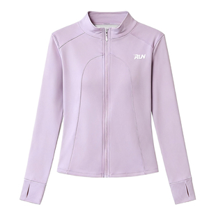 瑜伽服冬季加绒加厚立领外套女保暖拉链运动上衣跑步修身健身服