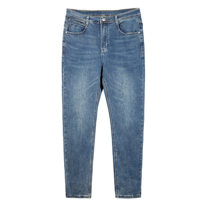 才子水洗牛仔裤男2025秋季新款时尚潮流修身直筒弹力厚款休闲裤子