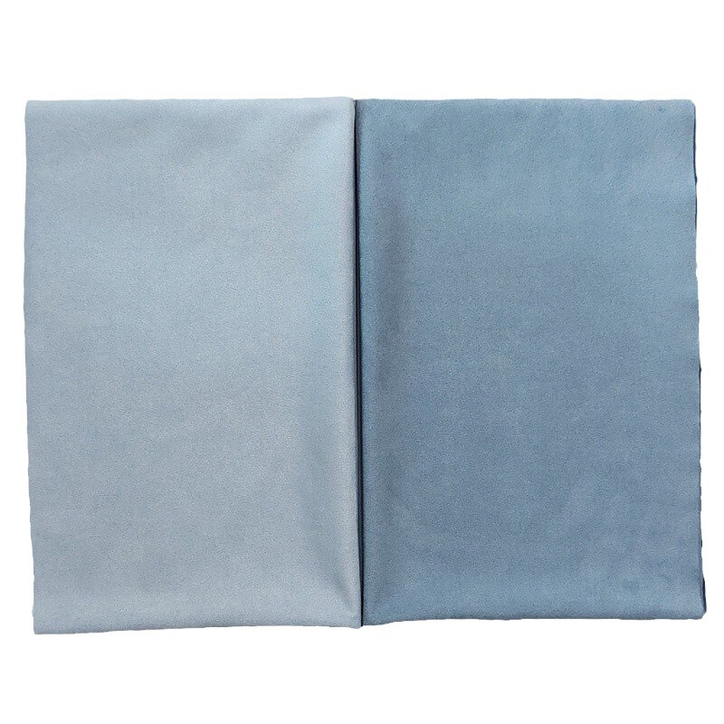 蓝色弹力麂皮绒服装沙发布料diy