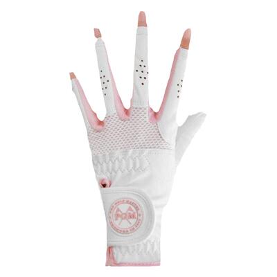 露指款高尔夫手套女士防滑双手