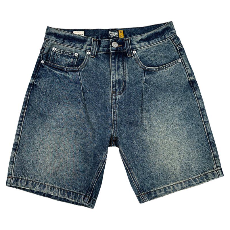 牛仔潮牌短裤男五分中裤帅气复古