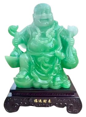 玉石弥勒佛摆件招财风水家居装饰