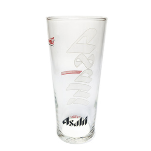 原装进口朝日asahi遇冷变色啤酒杯大容量透明玻璃扎啤杯480ml