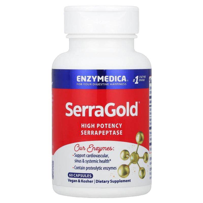 Enzymedica,SerraGold高活性舍雷肽酶肠胃心脏血管健康