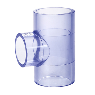 戎生UPVC透明变径三通给水管内插进水接头开口PVC管件活接异径快