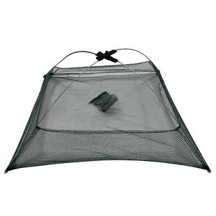 开放式折叠鱼网鱼笼捕鱼神器抓鱼捕捉小鱼虾网抬网渔网搬筝网新型