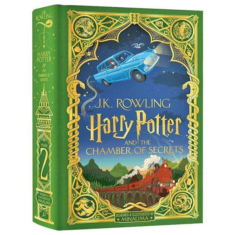 哈利波特与密室英文原版小说 精装彩绘立体书哈利波特2Harry Potter and the Chamber of Secrets MinaLima Edition英语原版进口书