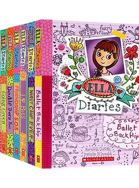 【小学女生爱看】艾拉日记9册Ella Diaries 英文原版小学生画画涂鸦儿童英语故事桥梁书 女生小心思