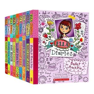 【小学女生爱看】艾拉日记9册Ella Diaries 英文原版小学生画画涂鸦儿童英语故事桥梁书 女生小心思
