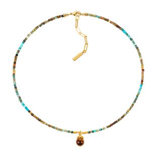 PEACHSTATE天然石串珠项链女多色吊坠设计师款高级感个性化锁骨链