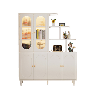 法式实木玄关柜入户正对门鞋柜一体客厅现代隔断屏风新款酒柜置物