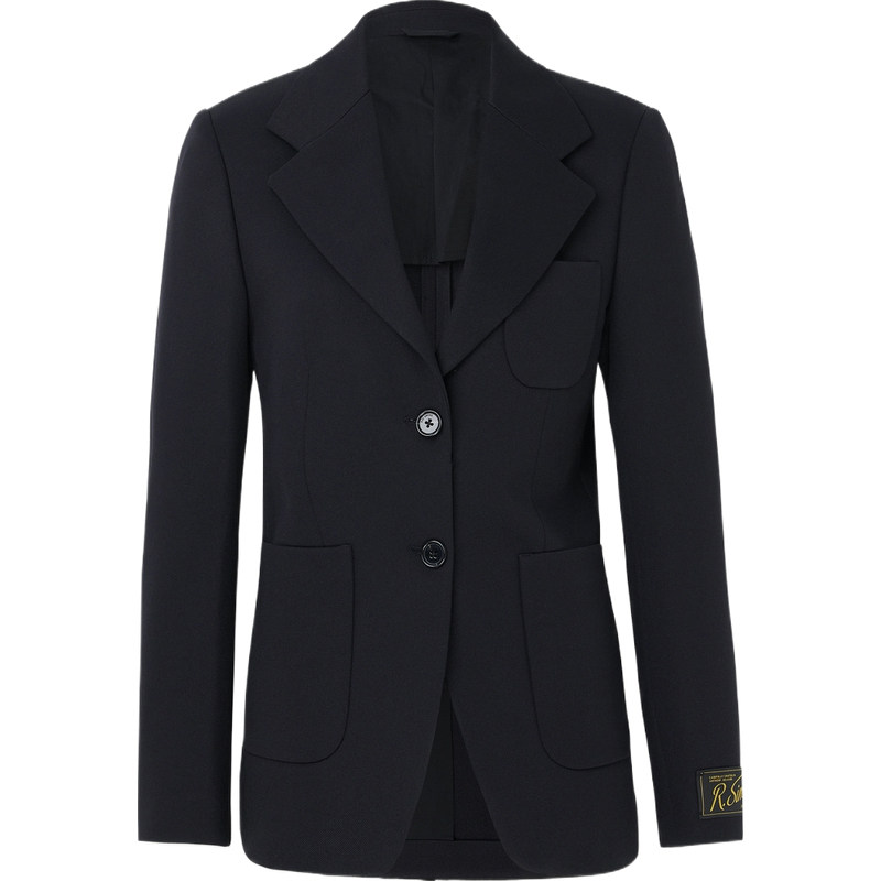【618狂欢】Raf simons 秋冬女士品牌标志贴花粒纹面料西装外套
