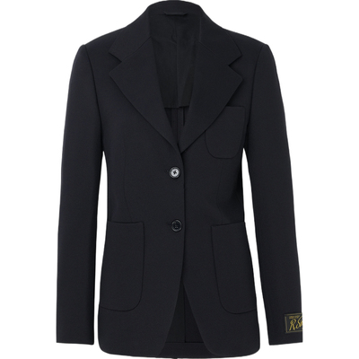 【618狂欢】Raf simons 秋冬女士品牌标志贴花粒纹面料西装外套