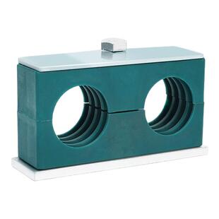 轻型双孔管夹船用液压轻型塑料管夹固定管卡卡扣固定紧固双联卡箍