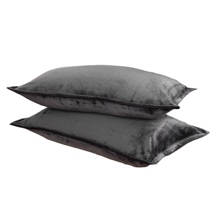 珊瑚绒枕套一对装48x74cm成人枕芯套冬季保暖毛绒法兰牛奶枕头套