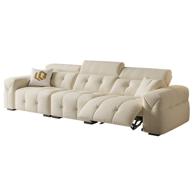 政府补贴DDC奶油风零靠墙伸缩可调节电动功能棉麻布沙发2025新款