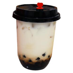 95口径阿华田网红奶茶杯污u形杯500奶茶杯子一次性带盖商用透明