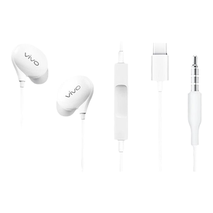 vivo有线耳机XE710原装入耳式高音质X27X60X80#3.5mm/Type-C接口