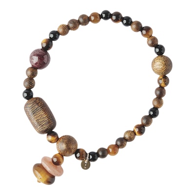 子休沉香许愿小塔吊坠手链女款