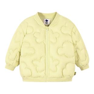 迷你巴拉巴拉女童棒球服羽绒服2025冬季中大儿童宝宝厚款保暖外套