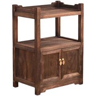 全实木茶水柜边几角几整装中式茶桌边柜简约小型茶柜置物架储物柜