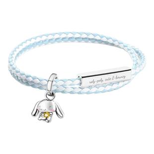 香港代购Crudo Leather玉桂狗编织皮手链贝母情侣手绳闺蜜生礼物