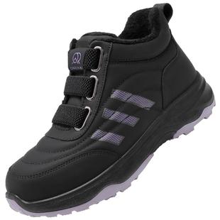 强人3515女鞋冬季保暖棉鞋高帮加绒加厚运动休闲鞋户外棉2025新款