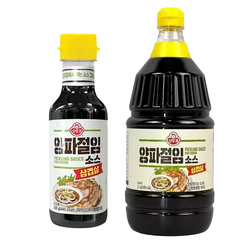 整箱包邮不倒翁洋葱腌制沙司330g/2.1kg商用批发烤肉店蘸汁韩式料