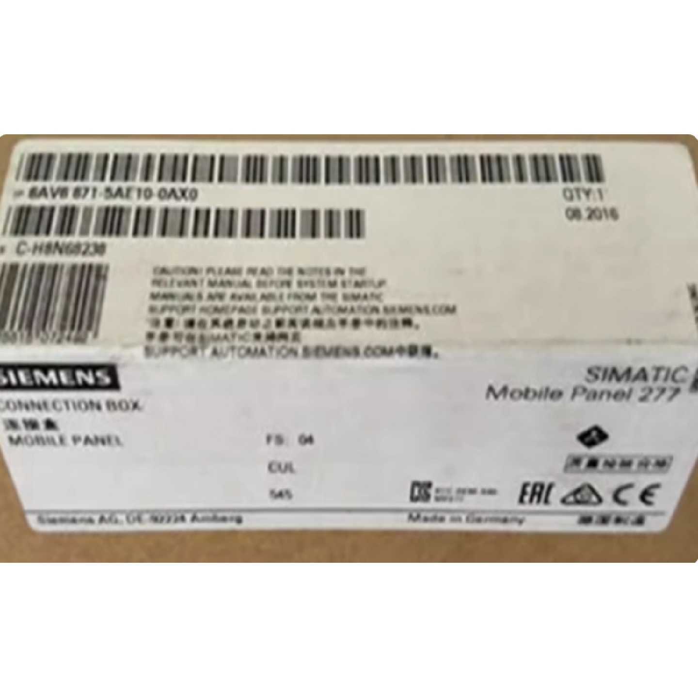 议价6AV6671-5AE10-0AX0西门子 原装移动面板接线盒 6AV66715AE10