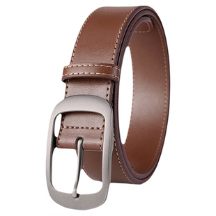 Navigare小帆船皮带女新款配牛仔裤棕色复古百搭针扣耐用宽腰带