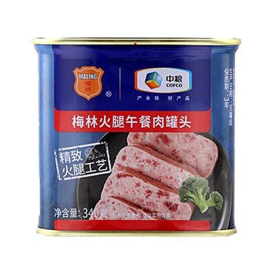 中粮梅林火腿午餐肉猪肉罐头198g*3应急长期储备食品官方旗舰店