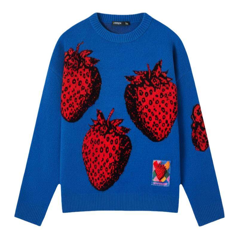 NOPMOB 草莓浆果 原创设计小个子毛针织衫中长款加厚套头毛衣新款