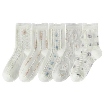 caramella女士配乐福鞋中筒袜