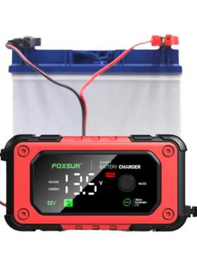 摩托车电瓶充电器12V6A智能修复