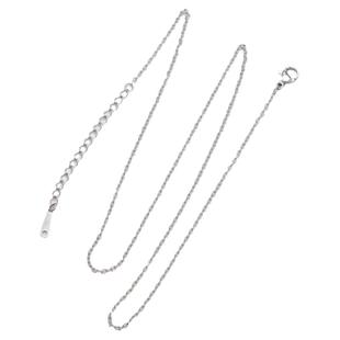 白K不锈钢铜镀金保色散o压扁0成品项链片延长链总长50厘米diy细链