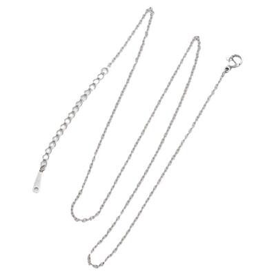 白K不锈钢铜镀金保色散o压扁0成品项链片延长链总长50厘米diy细链